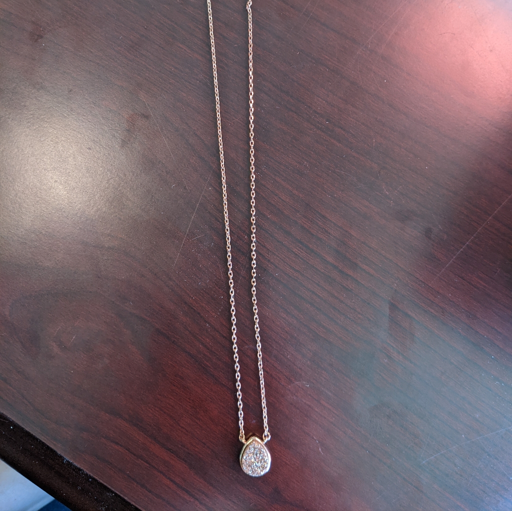 Fragrant Jewels Rose Quartz Druzy Necklace 15$